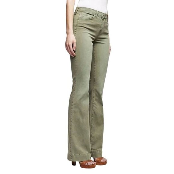 NWT L'AGENCE The Affair Green High Rise Flare Jean in Brigade - Size 26 - Picture 11 of 15
